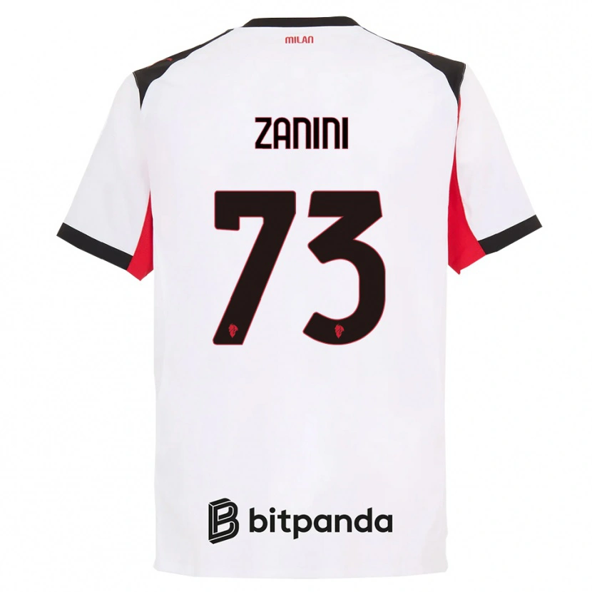 Danxen Herren Paola Zanini #73 Weiß Schwarz Auswärtstrikot Trikot 2025/26 T-Shirt Österreich