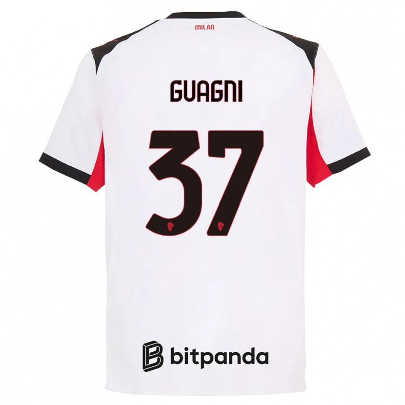 Danxen Herren Alia Guagni #37 Weiß Schwarz Auswärtstrikot Trikot 2025/26 T-Shirt Österreich