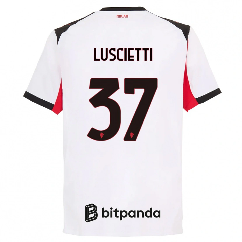 Danxen Herren Abebe Luscietti #37 Weiß Schwarz Auswärtstrikot Trikot 2025/26 T-Shirt Österreich
