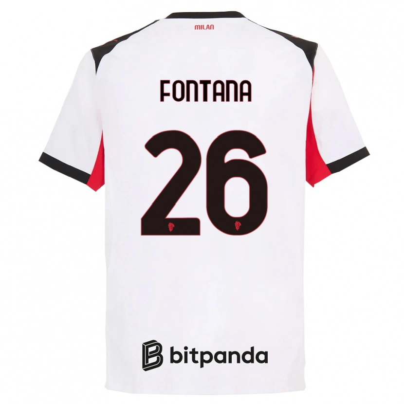 Danxen Herren Francesco Fontana #26 Weiß Schwarz Auswärtstrikot Trikot 2025/26 T-Shirt Österreich