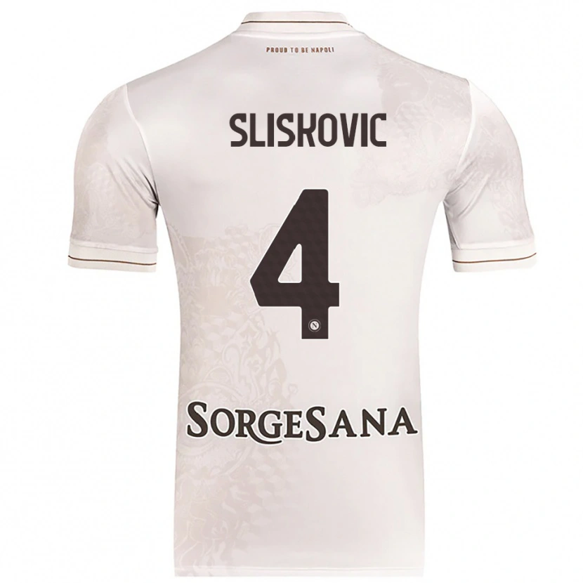 Danxen Herren Gloria Slišković #4 Champagner Braun Auswärtstrikot Trikot 2025/26 T-Shirt Österreich