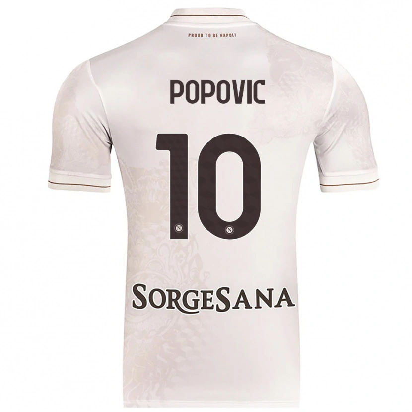 Danxen Herren Matija Popović #10 Champagner Braun Auswärtstrikot Trikot 2025/26 T-Shirt Österreich