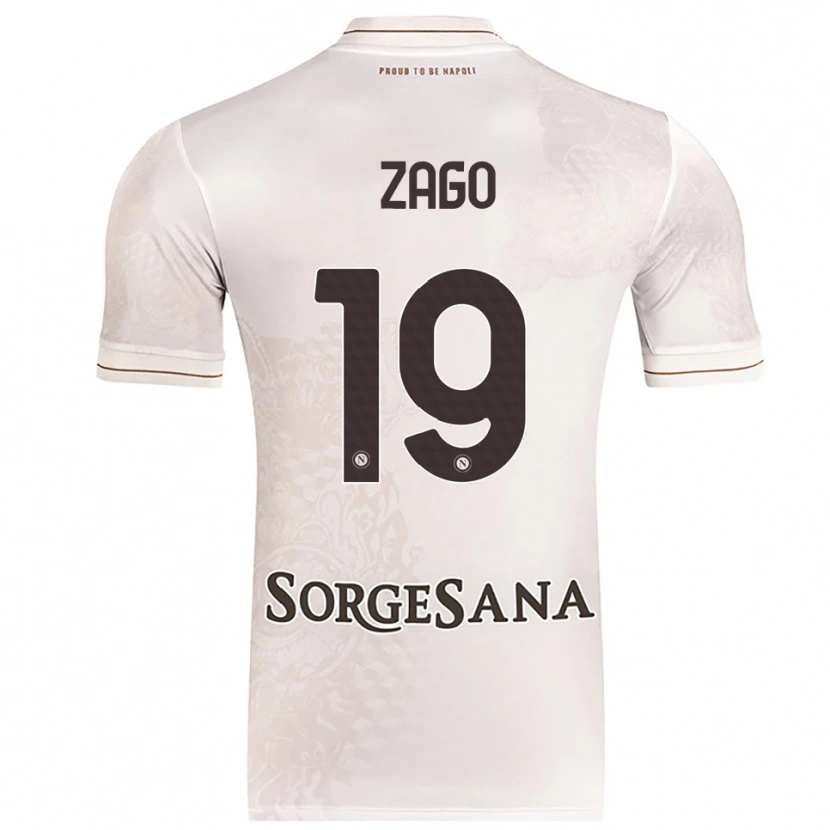 Danxen Herren Gabriele Zago #19 Champagner Braun Auswärtstrikot Trikot 2025/26 T-Shirt Österreich