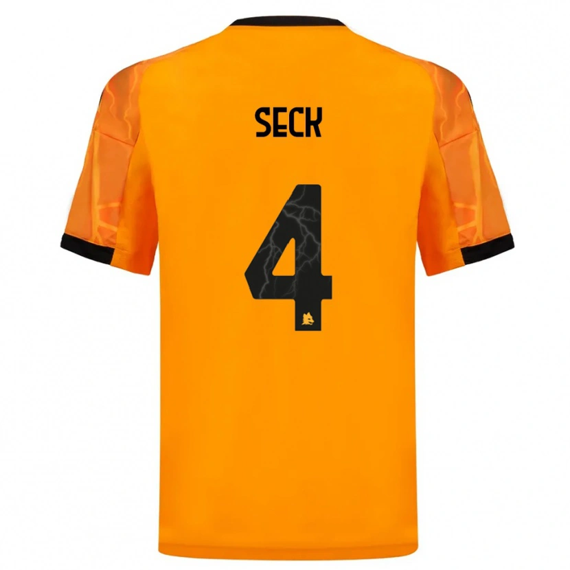 Danxen Herren Mohamed Seck #4 Orange Schwarz Auswärtstrikot Trikot 2025/26 T-Shirt Österreich