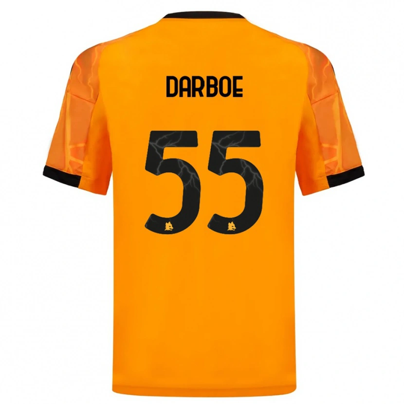 Danxen Herren Ebrima Darboe #55 Orange Schwarz Auswärtstrikot Trikot 2025/26 T-Shirt Österreich