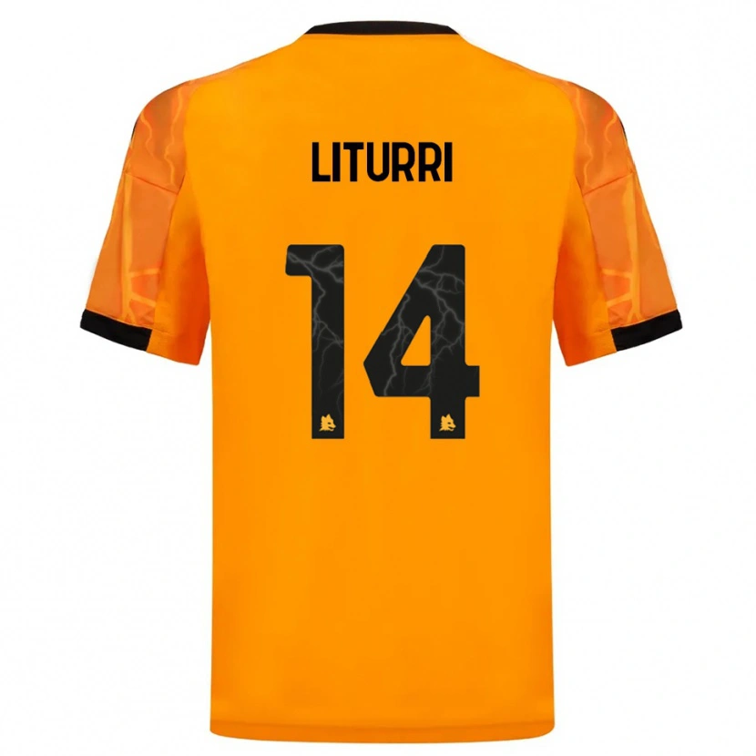 Danxen Herren Nicola Liturri #14 Orange Schwarz Auswärtstrikot Trikot 2025/26 T-Shirt Österreich