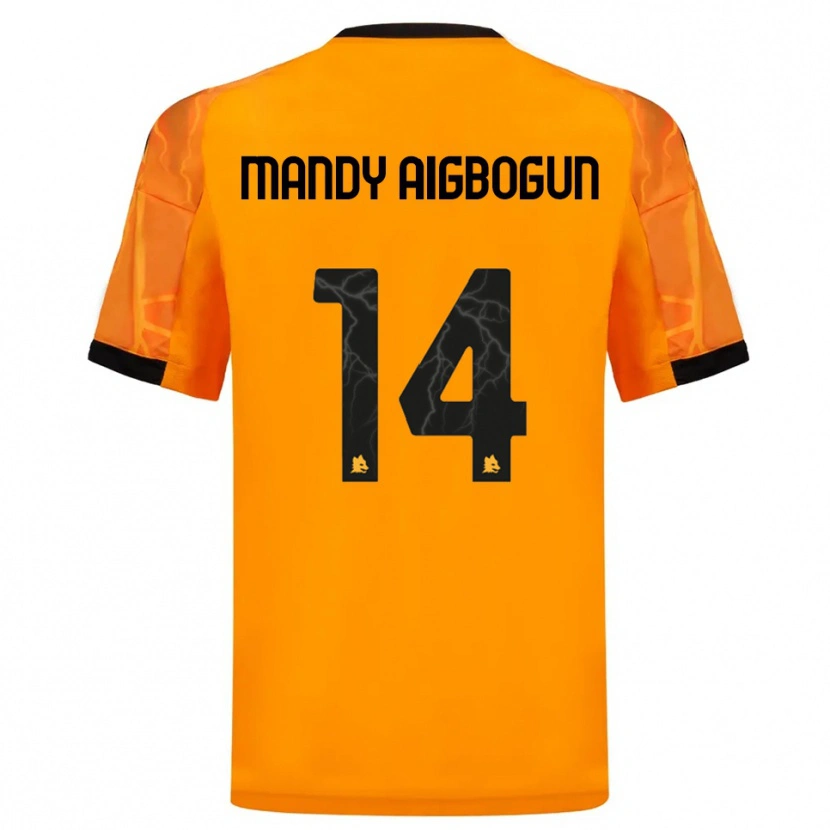 Danxen Herren Eseosa Mandy Aigbogun #14 Orange Schwarz Auswärtstrikot Trikot 2025/26 T-Shirt Österreich