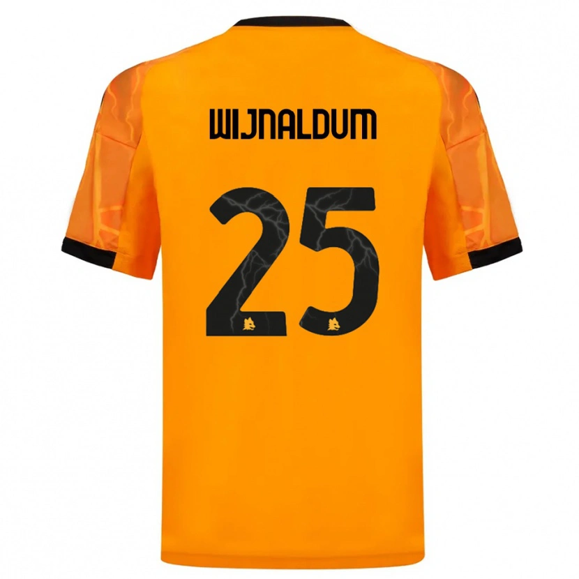 Danxen Herren Georginio Wijnaldum #25 Orange Schwarz Auswärtstrikot Trikot 2025/26 T-Shirt Österreich