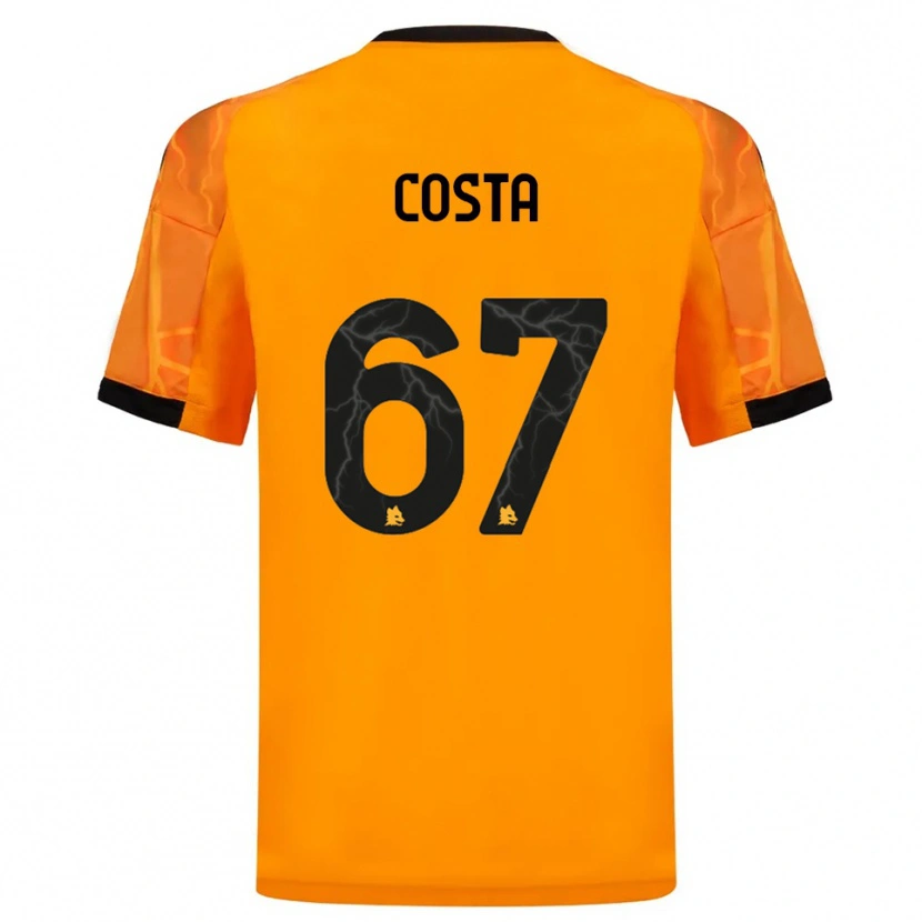 Danxen Herren João Costa #67 Orange Schwarz Auswärtstrikot Trikot 2025/26 T-Shirt Österreich