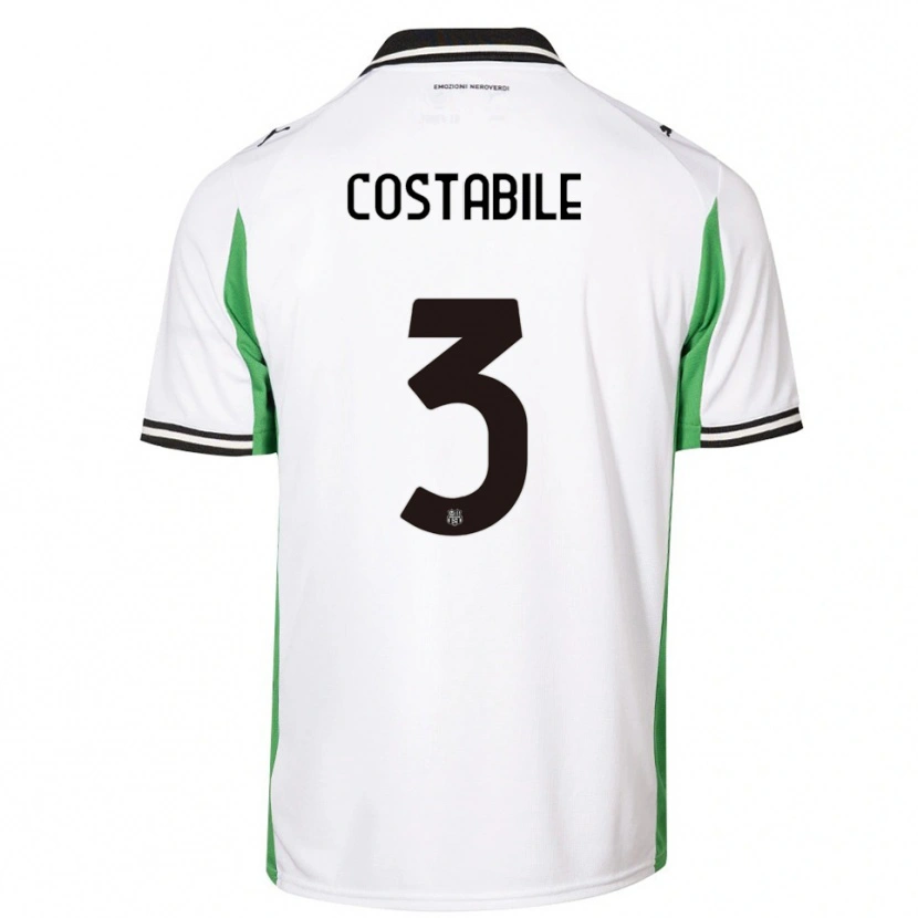 Danxen Herren Cristian Costabile #3 Weiß Grün Schwarz Auswärtstrikot Trikot 2025/26 T-Shirt Österreich