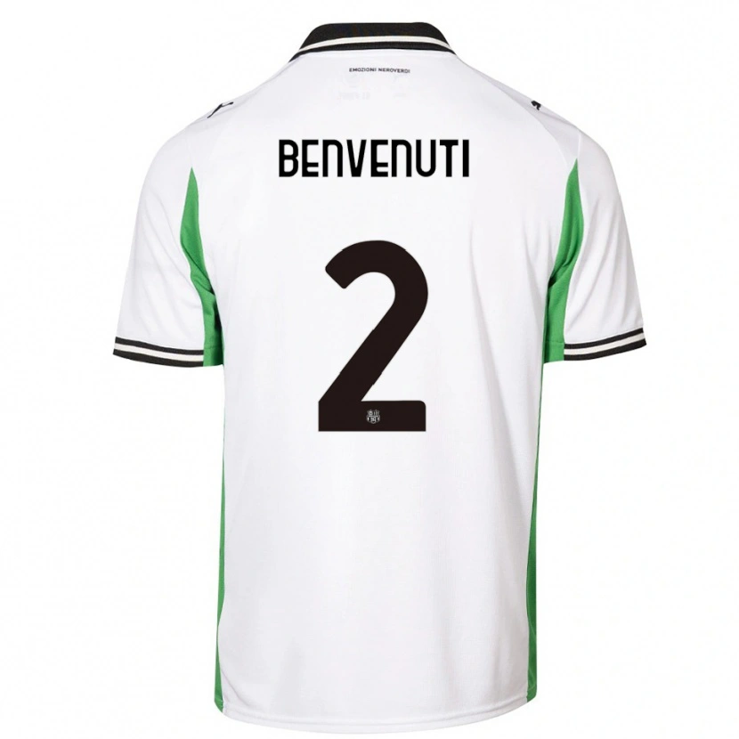 Danxen Herren Giacomo Benvenuti #2 Weiß Grün Schwarz Auswärtstrikot Trikot 2025/26 T-Shirt Österreich