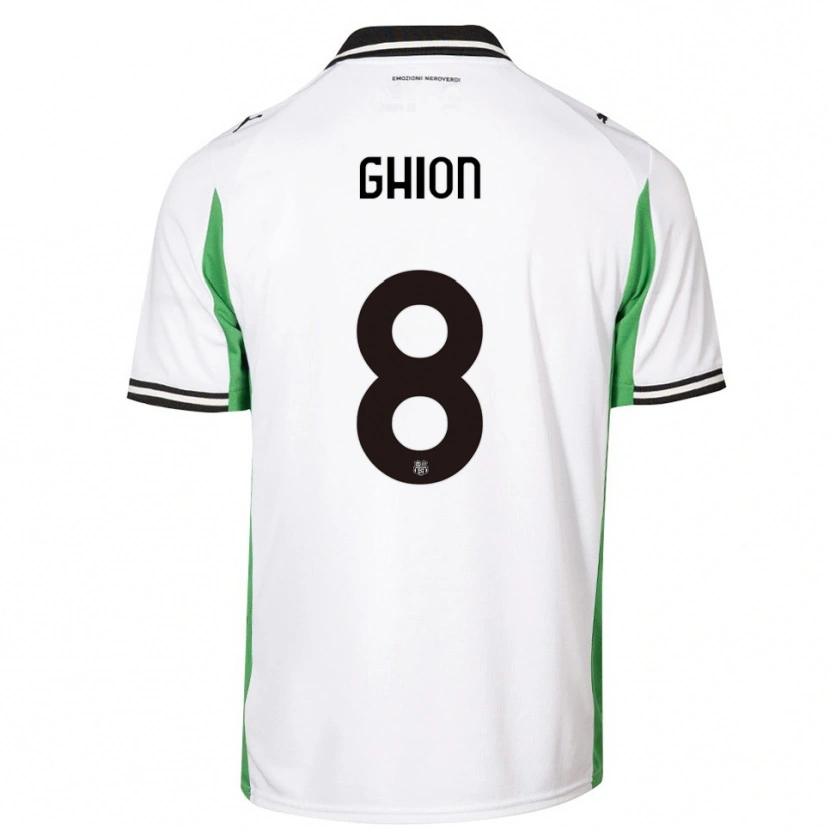 Danxen Herren Andrea Ghion #8 Weiß Grün Schwarz Auswärtstrikot Trikot 2025/26 T-Shirt Österreich