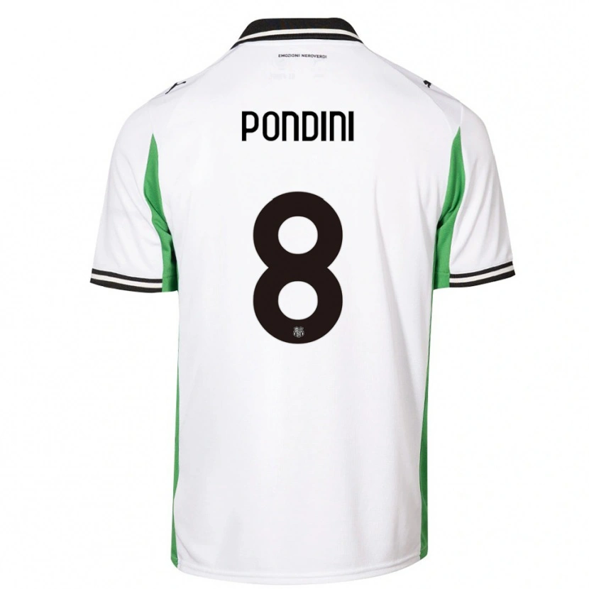 Danxen Herren Giada Pondini #8 Weiß Grün Schwarz Auswärtstrikot Trikot 2025/26 T-Shirt Österreich