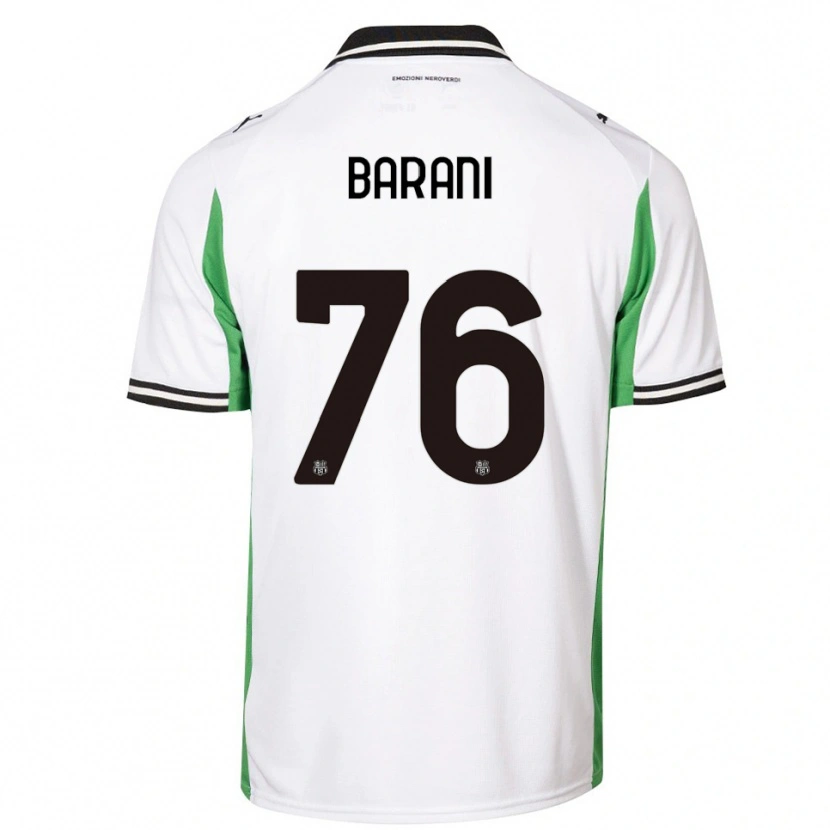 Danxen Herren Luca Barani #76 Weiß Grün Schwarz Auswärtstrikot Trikot 2025/26 T-Shirt Österreich
