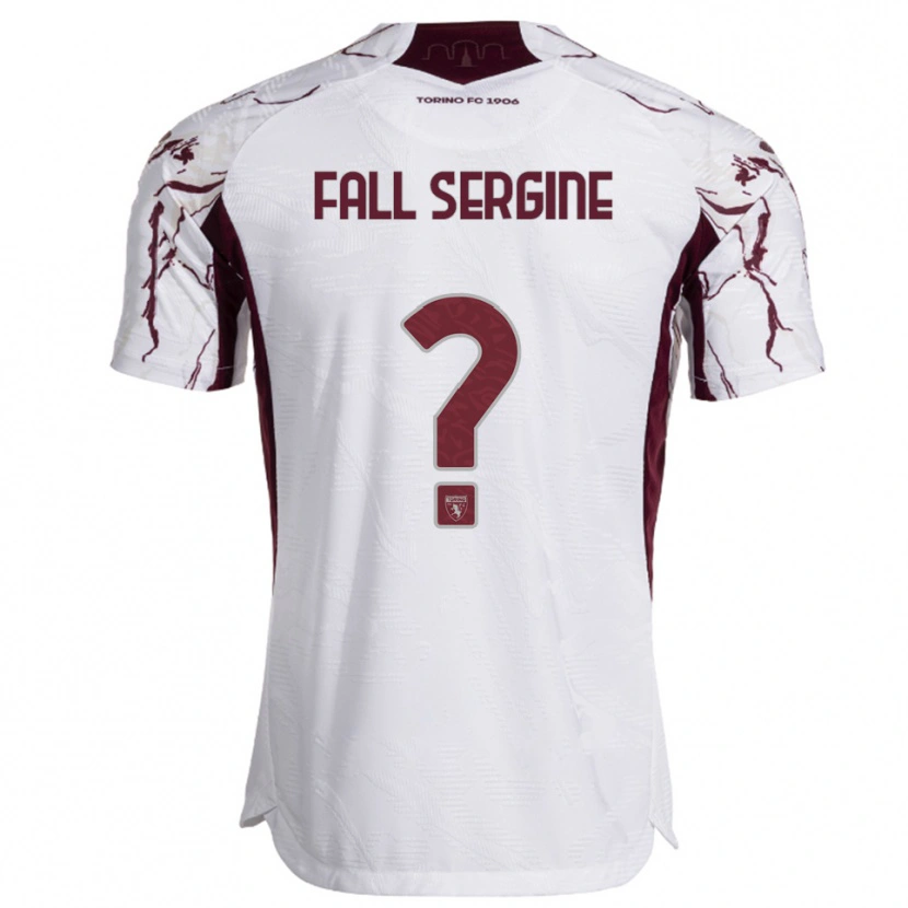 Danxen Herren Fallou Fall Sergine #0 Weiß Burgunderrot Auswärtstrikot Trikot 2025/26 T-Shirt Österreich
