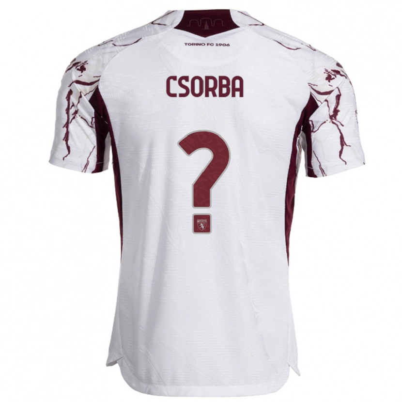 Danxen Herren Noel Csorba #0 Weiß Burgunderrot Auswärtstrikot Trikot 2025/26 T-Shirt Österreich