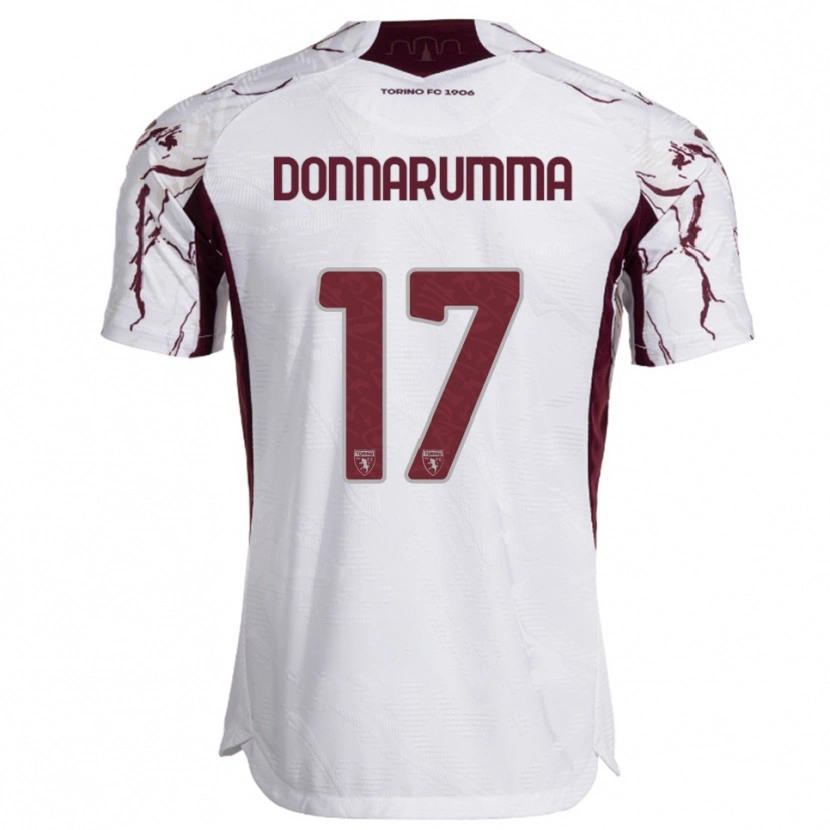 Danxen Herren Antonio Donnarumma #17 Weiß Burgunderrot Auswärtstrikot Trikot 2025/26 T-Shirt Österreich
