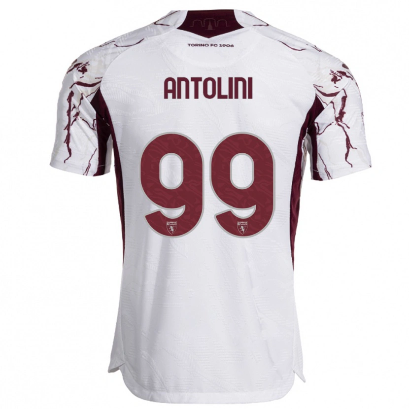 Danxen Herren Jacopo Antolini #99 Weiß Burgunderrot Auswärtstrikot Trikot 2025/26 T-Shirt Österreich