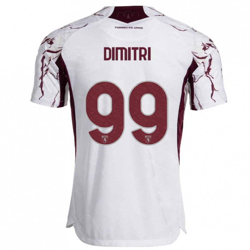 Danxen Herren Matteo Dimitri #99 Weiß Burgunderrot Auswärtstrikot Trikot 2025/26 T-Shirt Österreich