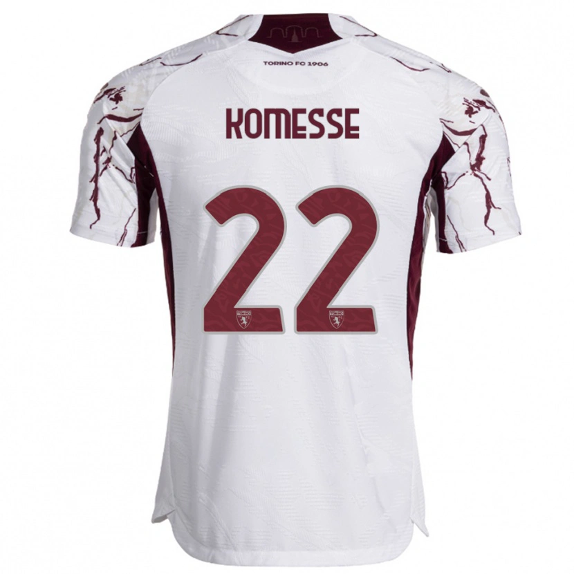 Danxen Herren Josias Sabone #22 Weiß Burgunderrot Auswärtstrikot Trikot 2025/26 T-Shirt Österreich