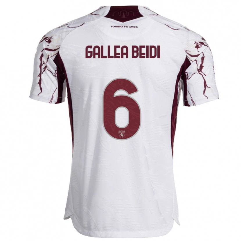 Danxen Herren Francesco Gallea Beidi #6 Weiß Burgunderrot Auswärtstrikot Trikot 2025/26 T-Shirt Österreich