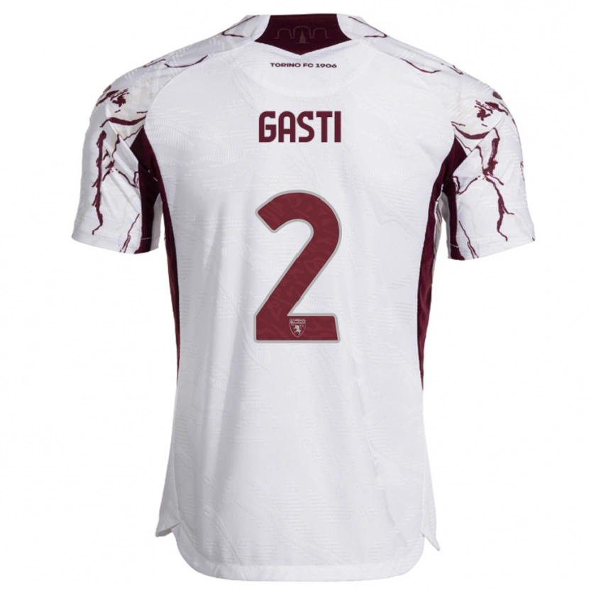 Danxen Herren Habtamu Gasti #2 Weiß Burgunderrot Auswärtstrikot Trikot 2025/26 T-Shirt Österreich