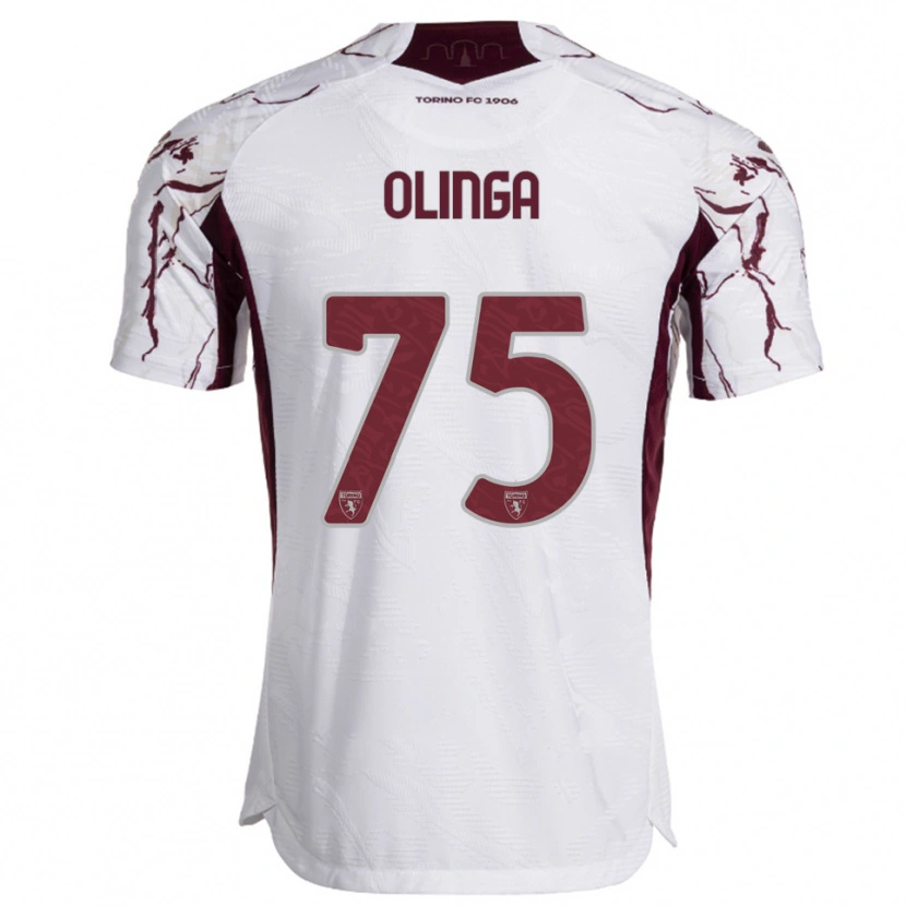 Danxen Herren Kenny Liema Olinga #75 Weiß Burgunderrot Auswärtstrikot Trikot 2025/26 T-Shirt Österreich