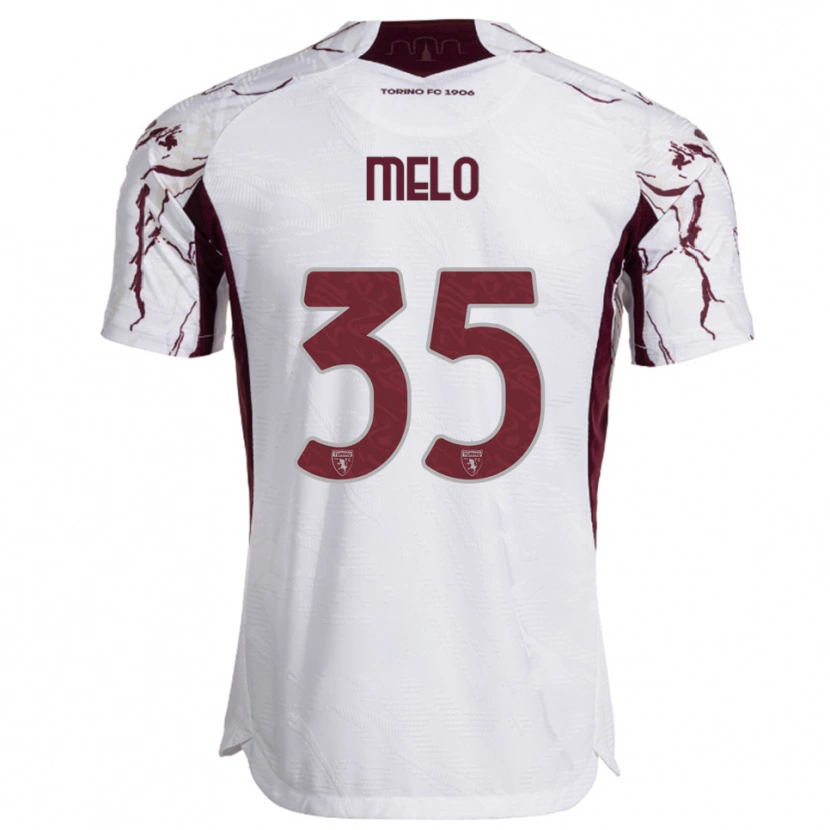 Danxen Herren Rafael Melo #35 Weiß Burgunderrot Auswärtstrikot Trikot 2025/26 T-Shirt Österreich