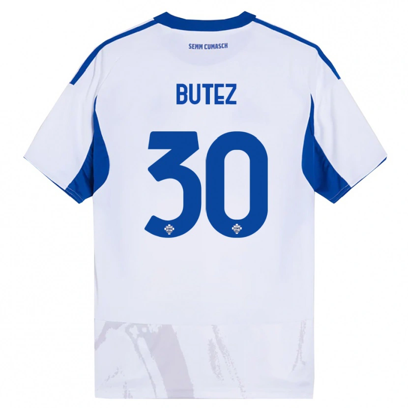 Danxen Herren Jean Butez #30 Weiß Blau Auswärtstrikot Trikot 2025/26 T-Shirt Österreich