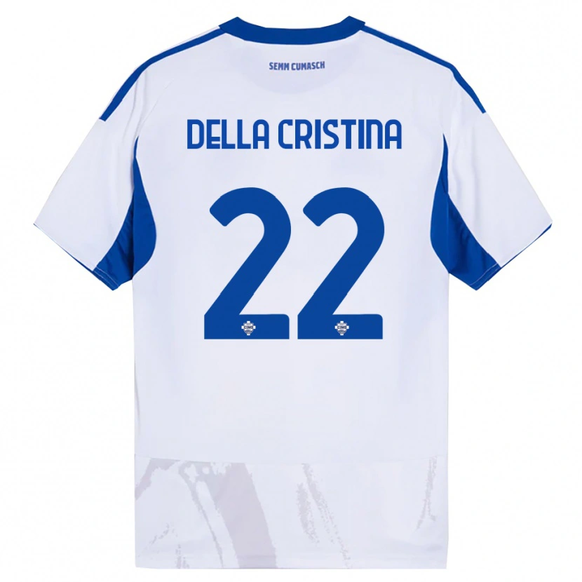 Danxen Herren Stefano Della Cristina #22 Weiß Blau Auswärtstrikot Trikot 2025/26 T-Shirt Österreich