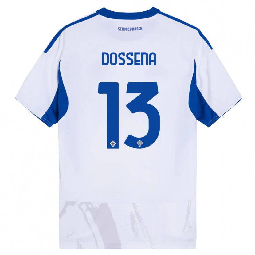 Danxen Herren Alberto Dossena #13 Weiß Blau Auswärtstrikot Trikot 2025/26 T-Shirt Österreich