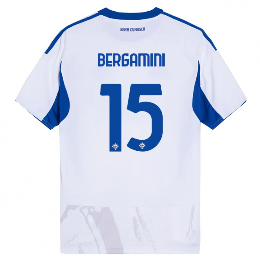 Danxen Herren Mattia Bergamini #15 Weiß Blau Auswärtstrikot Trikot 2025/26 T-Shirt Österreich