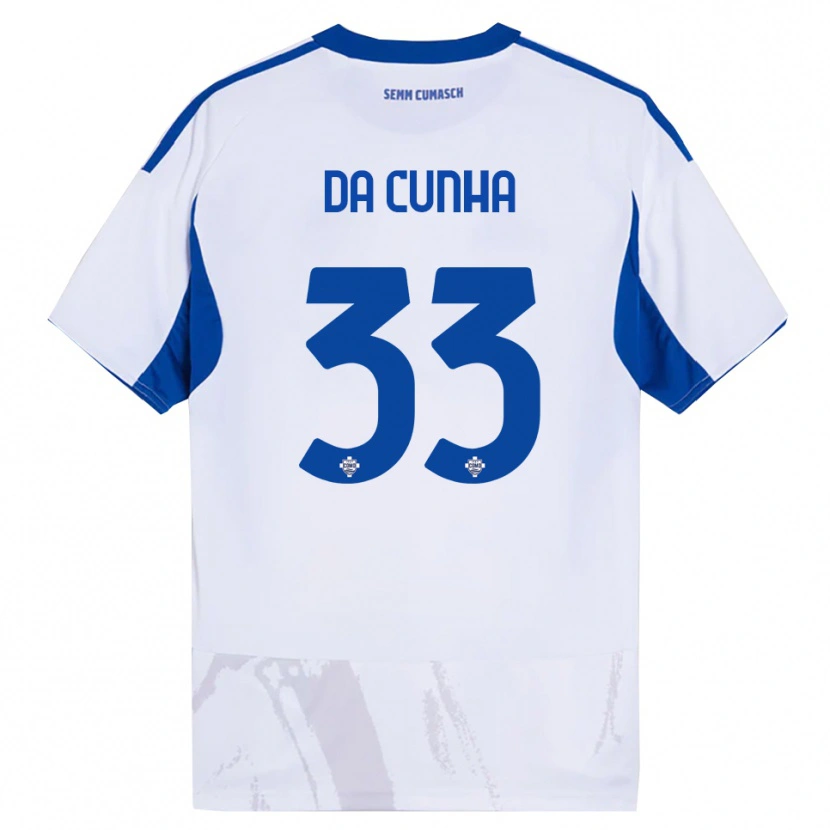 Danxen Herren Lucas Da Cunha #33 Weiß Blau Auswärtstrikot Trikot 2025/26 T-Shirt Österreich