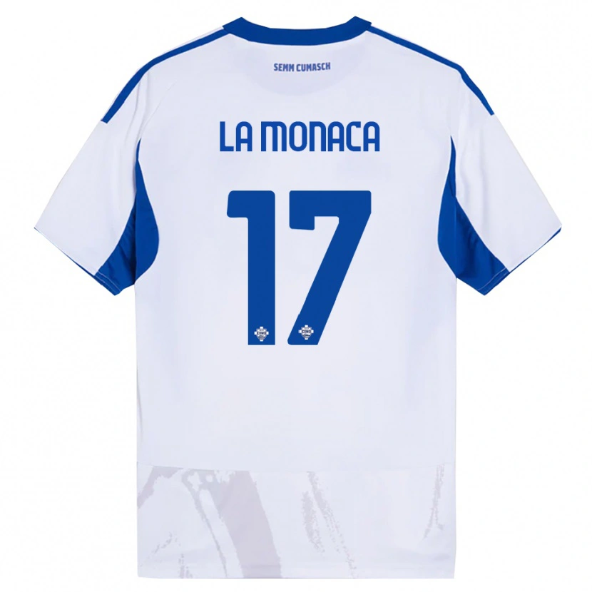 Danxen Herren Michael La Monaca #17 Weiß Blau Auswärtstrikot Trikot 2025/26 T-Shirt Österreich