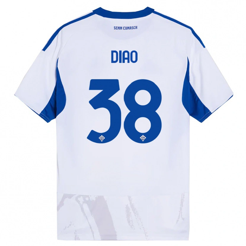 Danxen Herren Assane Diao #38 Weiß Blau Auswärtstrikot Trikot 2025/26 T-Shirt Österreich