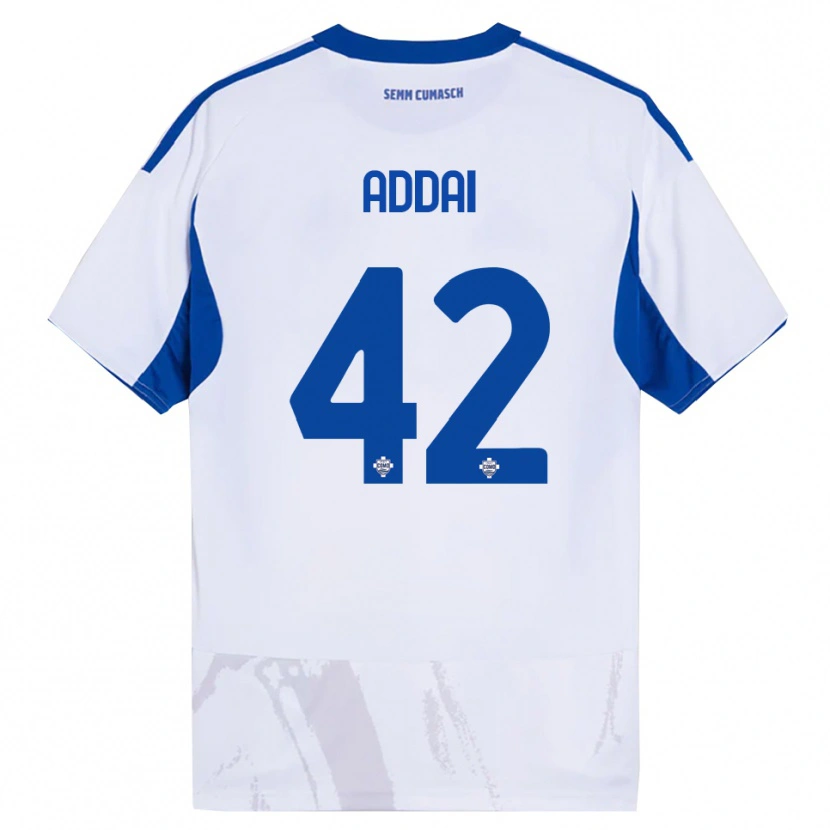 Danxen Herren Jayden Addai #42 Weiß Blau Auswärtstrikot Trikot 2025/26 T-Shirt Österreich