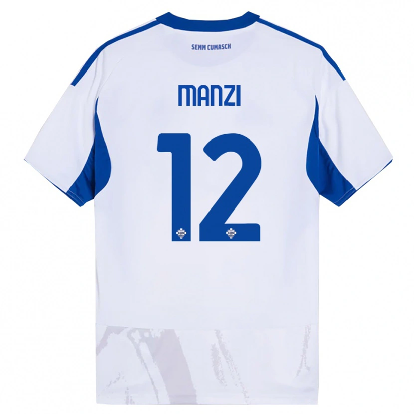 Danxen Herren Federico Manzi #12 Weiß Blau Auswärtstrikot Trikot 2025/26 T-Shirt Österreich