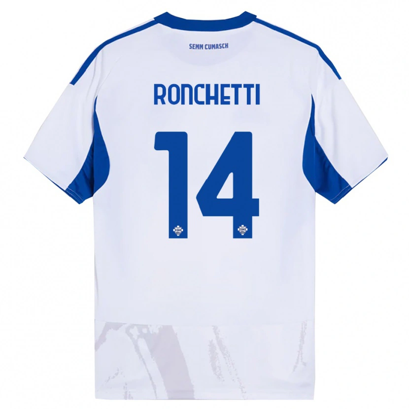 Danxen Herren Fabio Ronchetti #14 Weiß Blau Auswärtstrikot Trikot 2025/26 T-Shirt Österreich