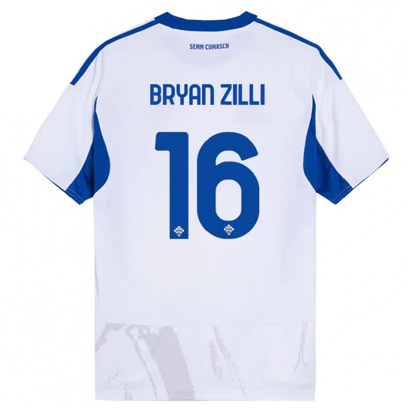 Danxen Herren Rocco Bryan Zilli #16 Weiß Blau Auswärtstrikot Trikot 2025/26 T-Shirt Österreich