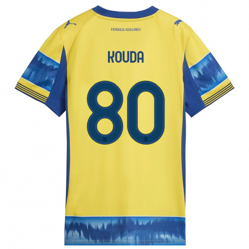 Danxen Herren Rachid Kouda #80 Gelb Blau Auswärtstrikot Trikot 2025/26 T-Shirt Österreich