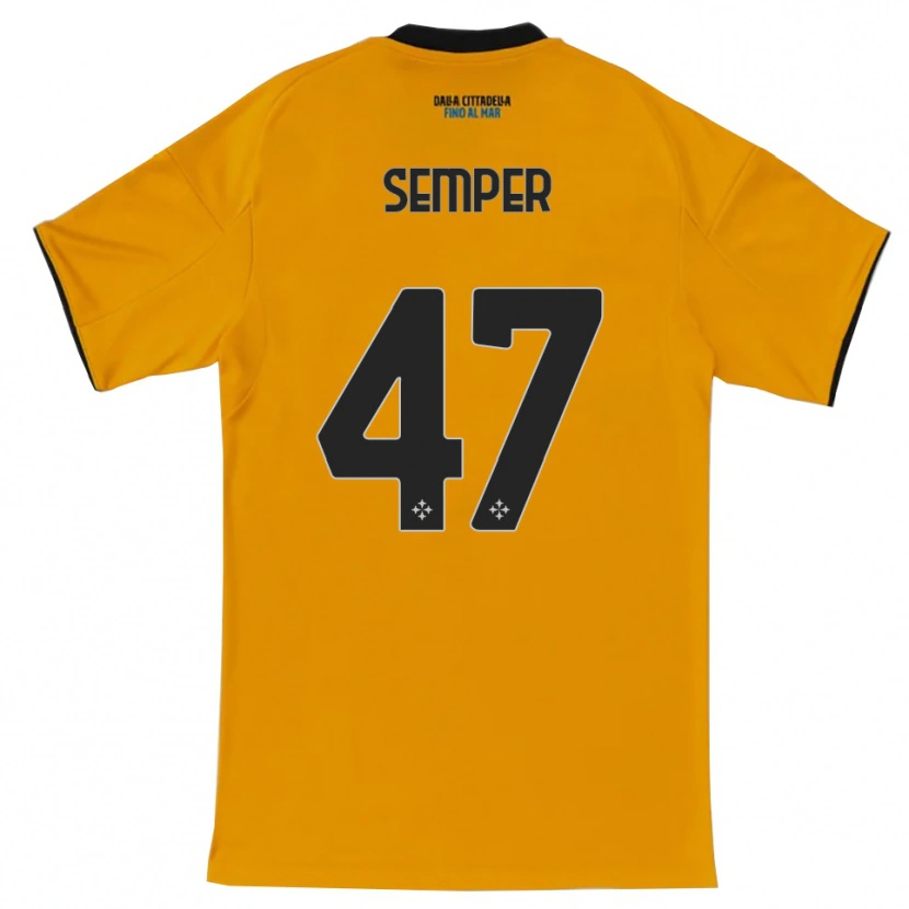 Danxen Herren Adrian Semper #47 Orange Blau Auswärtstrikot Trikot 2025/26 T-Shirt Österreich