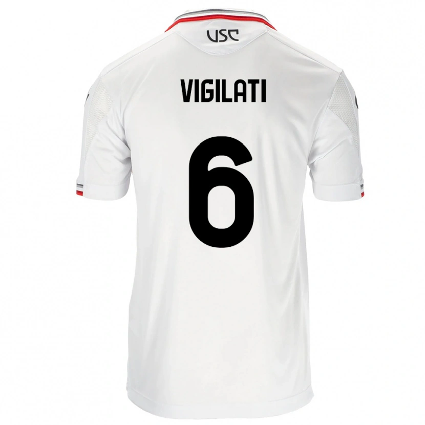 Danxen Herren Tommaso Vigilati #6 Weiß Rot Auswärtstrikot Trikot 2025/26 T-Shirt Österreich