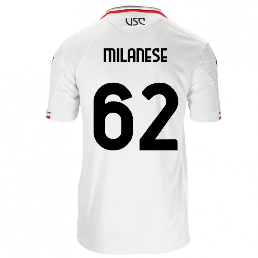 Danxen Herren Tommaso Milanese #62 Weiß Rot Auswärtstrikot Trikot 2025/26 T-Shirt Österreich