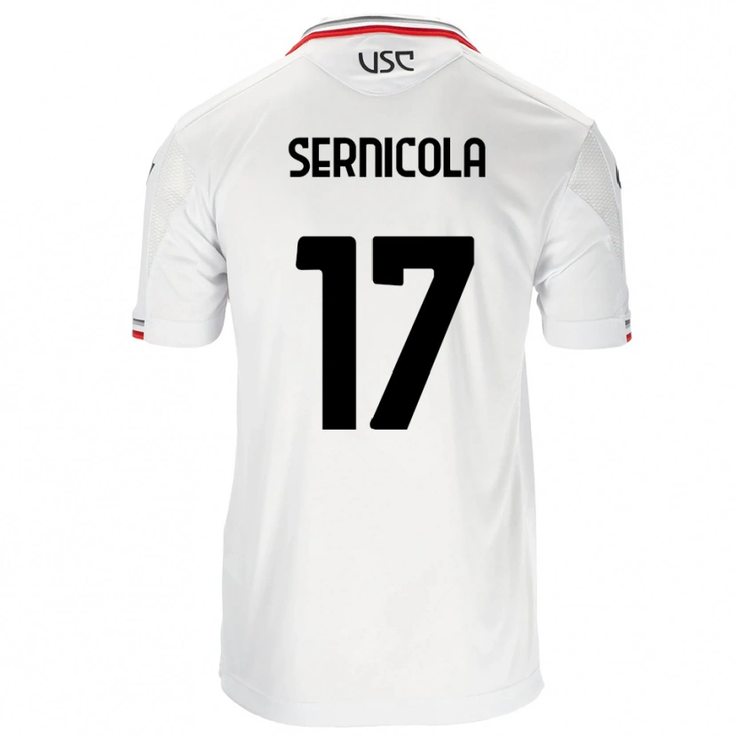 Danxen Herren Leonardo Sernicola #17 Weiß Rot Auswärtstrikot Trikot 2025/26 T-Shirt Österreich