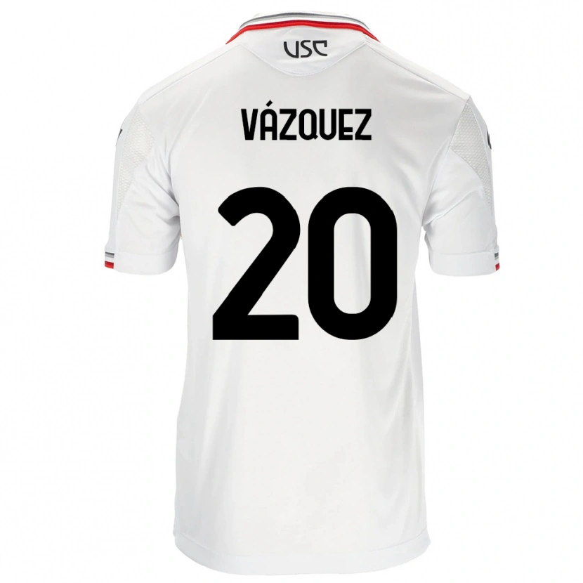 Danxen Herren Franco Vázquez #20 Weiß Rot Auswärtstrikot Trikot 2025/26 T-Shirt Österreich