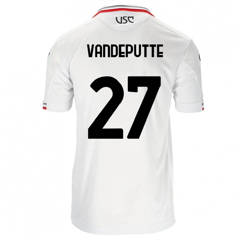 Danxen Herren Jari Vandeputte #27 Weiß Rot Auswärtstrikot Trikot 2025/26 T-Shirt Österreich