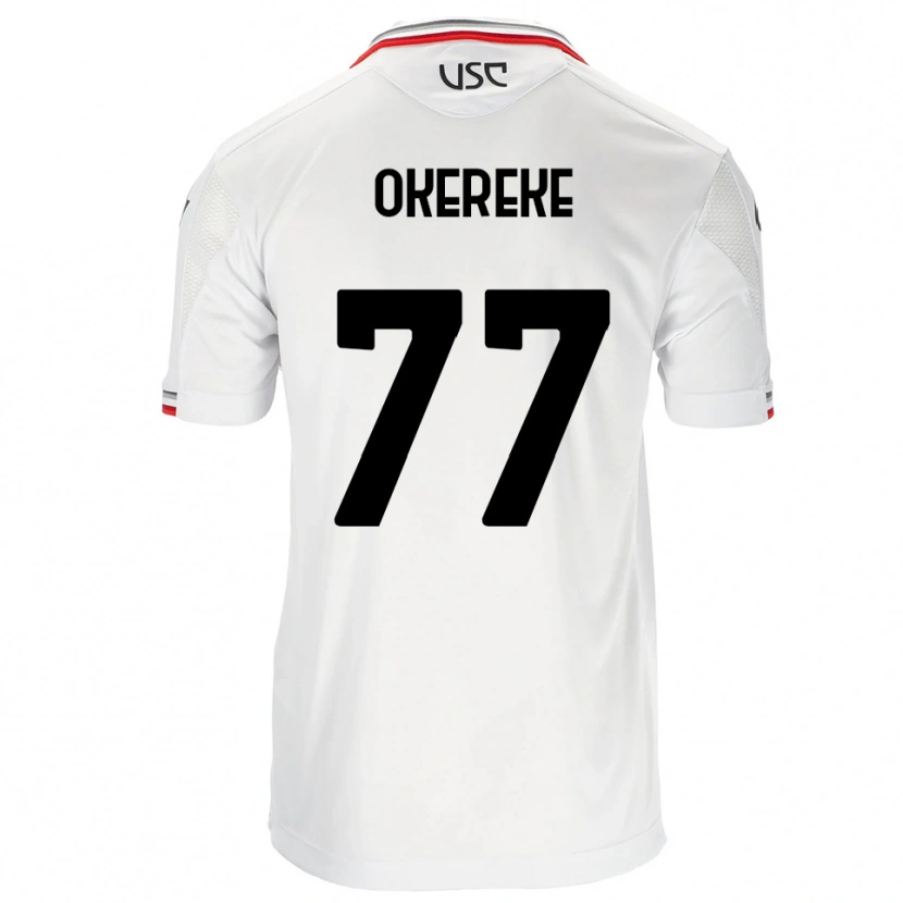 Danxen Herren David Okereke #77 Weiß Rot Auswärtstrikot Trikot 2025/26 T-Shirt Österreich