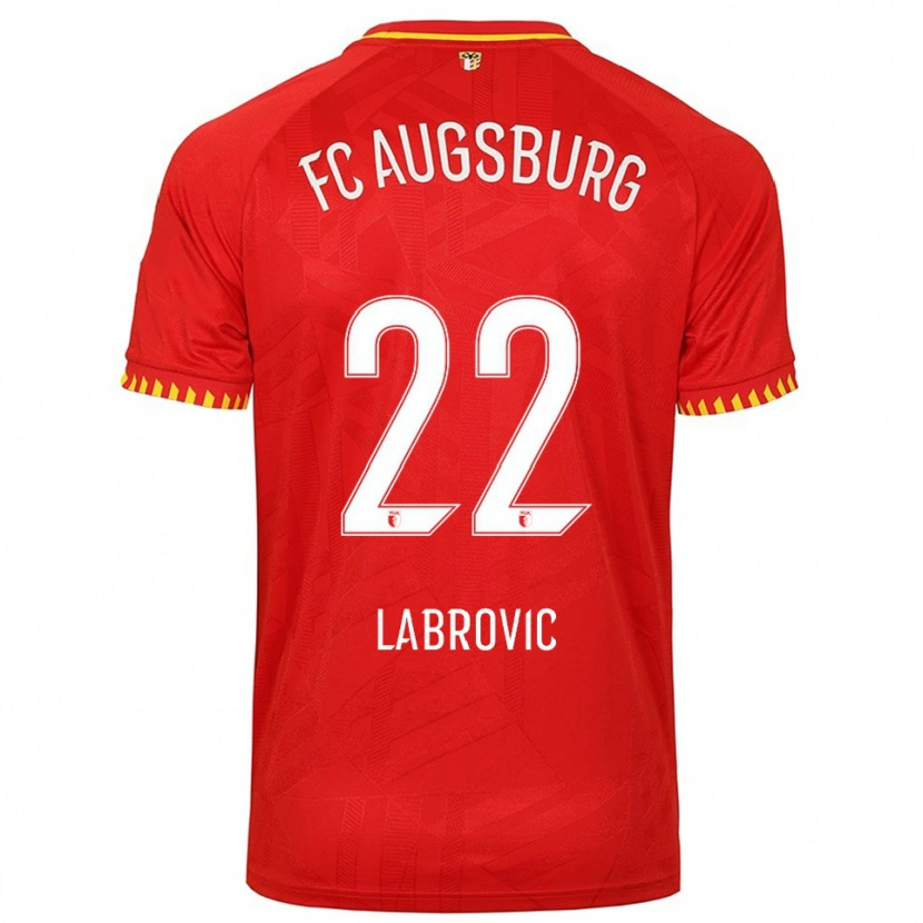 Danxen Herren Nediljko Labrovic #22 Rot Gelb Auswärtstrikot Trikot 2025/26 T-Shirt Österreich