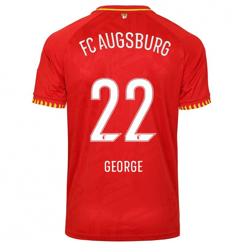 Danxen Herren Noah George #22 Rot Gelb Auswärtstrikot Trikot 2025/26 T-Shirt Österreich