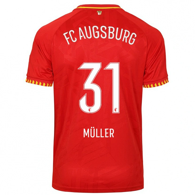 Danxen Herren Noah Müller #31 Rot Gelb Auswärtstrikot Trikot 2025/26 T-Shirt Österreich
